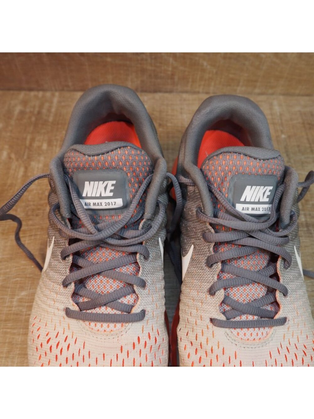 Nike Air Max 2017 Women's Running Shoes Gray Orange White US 9 849560-007 - Picture 13 of 13